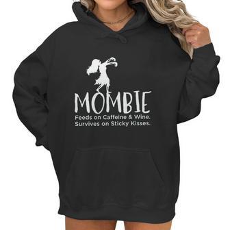 Noffish Women Mombie Feeds On Caffeine And Wine Women Hoodie | Favorety CA