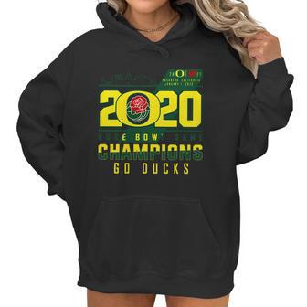 Oregon Ducks 2020 Rose Bowl Game Champions Goducks Shirt Women Hoodie | Favorety AU