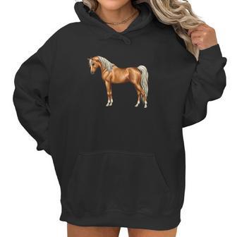 Palomino Light Chestnut Flaxen Arabian Horse Lover Women Hoodie | Favorety UK