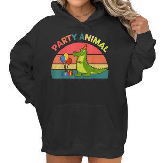 Party Animal Alligator Birthday Crocodile Florida Gator Men Women T-Shirt Graphic Print Casual Unisex Tee Women Hoodie | Favorety CA