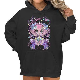 Pastel Goth Anime Girl Men Women T-Shirt Graphic Print Casual Unisex Tee Women Hoodie | Favorety