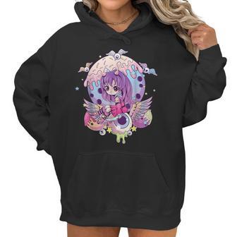 Pastel Goth Cute Creepy Witchy Girl Halloween Anime Girl Men Women T-Shirt Graphic Print Casual Unisex Tee Women Hoodie | Favorety CA