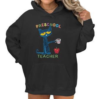 Pete The Cat With Coffee Preschool Women Hoodie | Favorety DE