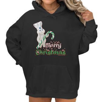 Pillsbury Doughboy Merry Christmas Greeting Mascot Women Hoodie | Favorety CA