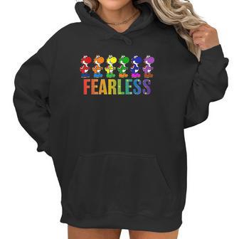 Pride Yoshi Fearless Rainbow Line Up Women Hoodie | Favorety