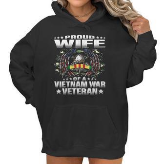 Womens Proud Wife Of A Vietnam War Veteran Military Vets Spouse Women Hoodie | Favorety DE