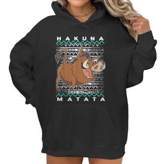 Pumba Ugly Christmas Graphic Women Hoodie | Favorety UK