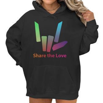 Rainbow Share The Love T-Shirt Women Hoodie | Favorety UK