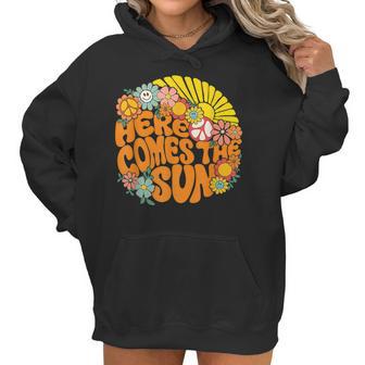 Retro Here Comes The Sun Floral Summer Family Vavation 2022 Women Hoodie | Favorety AU