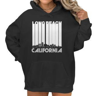 Retro Long Beach California Skyline Womens Tshirt By American Apparel Women Hoodie | Favorety