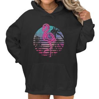 Retro Tropic Flamingo Women Hoodie | Favorety CA