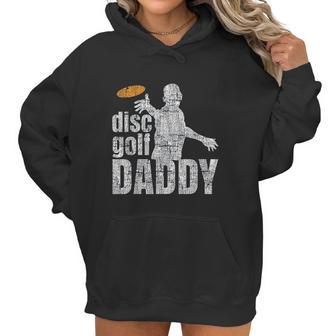 Retro Vintage Daddy Disc Golf Gift For Him Frisbee Frolf Dad Women Hoodie | Favorety