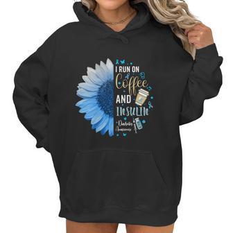 I Run On Coffee And Insulin Gift For Diabetes Awareness Great Gift Women Hoodie | Favorety UK