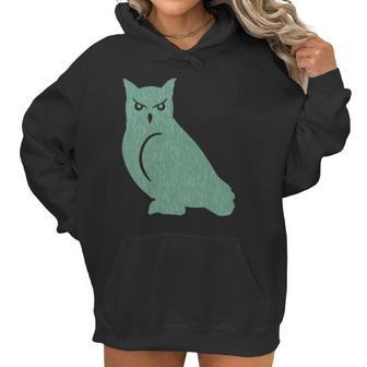 Sage Green Owl Silhouette Artwork Women Hoodie | Favorety