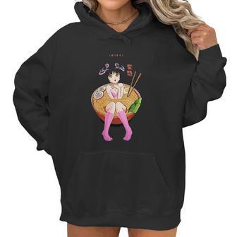 Send Noods Design Ramen Noodle Bowl Shabu Shabu Anime Hentai Women Hoodie | Favorety