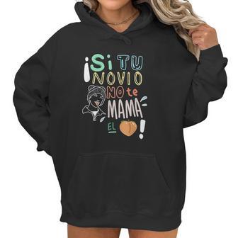 Si Tu Novio No Te Mama Emoji Trap Bunny Perreo Women Hoodie | Favorety UK