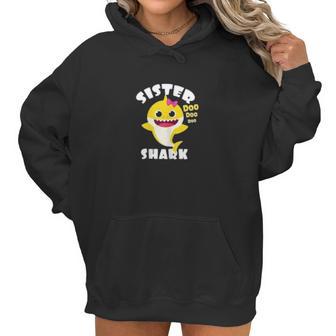 Sister Shark Cute Girl Baby Shark Women Hoodie | Favorety