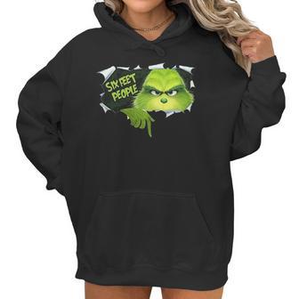 Six Feet People Grinch Funny Xmas Christmas Women Hoodie | Favorety