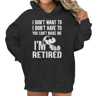 Snoopy Im Retired Women Hoodie | Favorety