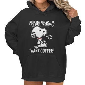 Snoopy - I Want Coffee Women Hoodie | Favorety DE