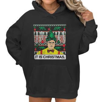 Spirit Forged Apparel Dwight It Is Christmas Ugly Mens Women Hoodie | Favorety DE