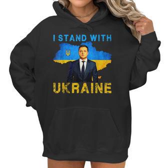 I Stand With Ukraine Volodymyr Zelensky Ukrainian Flag Men Women T-Shirt Graphic Print Casual Unisex Tee Women Hoodie | Favorety DE