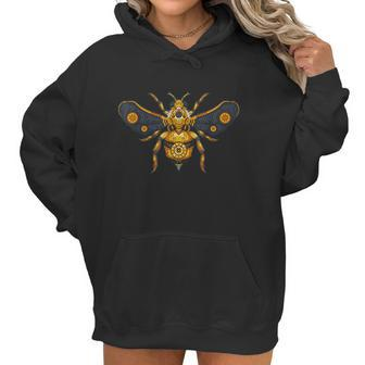 Steampunk Bee Mechanical Steam Powered Gears To Fly Women Hoodie | Favorety