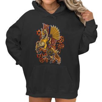 Steampunk Horse Mechanical Gears Pegasus Art Graphic Women Hoodie | Favorety CA