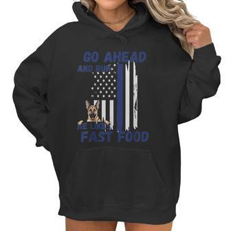 Thin Blue Line Flag K-9 German Shepherd Police Dog Men Women Women Hoodie | Favorety AU