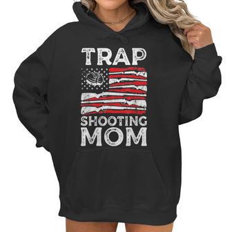 Trap Shooting Mom Gun Rights American Flag Mothers Day Women Hoodie | Favorety AU