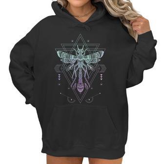 Vaporwave Japanese Dragonfly Pagan Occult Pastel Goth Women Hoodie | Favorety