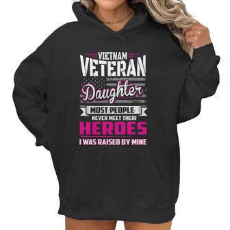 Vietnam Veteran Daughter Cute Gift Raised By My Hero Graphic Design Printed Casual Daily Basic Women Hoodie | Favorety AU