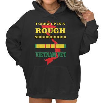 Vietnam Veteran - I Grew Up In A Rough Neighborhood Men Women T-Shirt Graphic Print Casual Unisex Tee Women Hoodie | Favorety AU