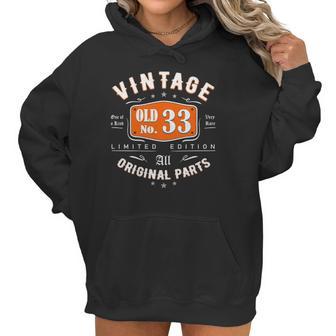 Vintage 1988 Gift For Women Men 33 Years Old 33Rd Birthday Women Hoodie | Favorety DE