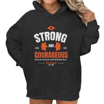 Weight Lifting Joshua 1 9 Christian Design Women Hoodie | Favorety