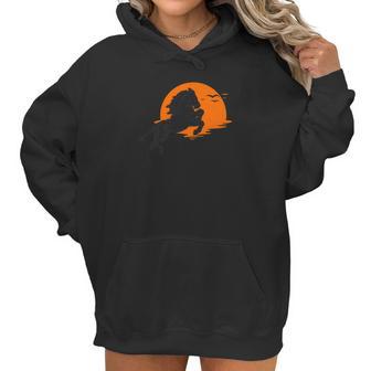 Wild Black Horse Stallion Cute Sunset Horse Lover Women Hoodie | Favorety