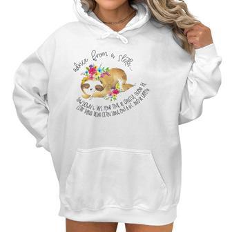 Advice From A Sloth Graphic Women Hoodie | Favorety UK