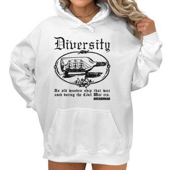 Anchorman Diversity An Old Wooden Ship Men Women T-Shirt Graphic Print Casual Unisex Tee Women Hoodie | Favorety AU