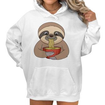 Anime Sloth Ramen Noodles Women Anime Women Hoodie | Favorety AU