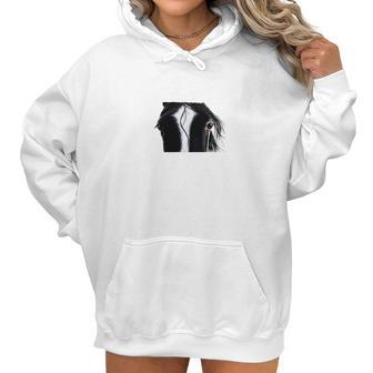 Black Horse Jacks Eyes Women Hoodie | Favorety