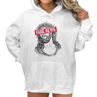 Blackcraft Antichrist Jesus Fake News Skeptic Atheist Women Hoodie | Favorety UK