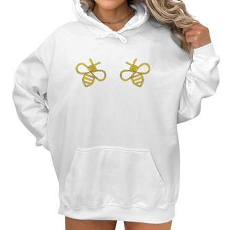 Boo Bees Funny Bug Breasts Innuendo Boobies Graphic Women Hoodie | Favorety CA