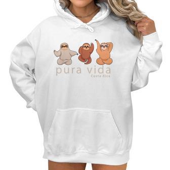 Costa Rica Sloths Souvenir Pura Vida Shirt Women Hoodie | Favorety UK