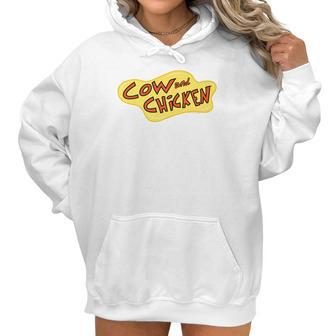 Cow And Chicken Logo Color Women Hoodie | Favorety