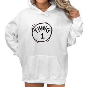 Womens Dr Seuss Thing 1 Emblem Women Hoodie | Favorety AU