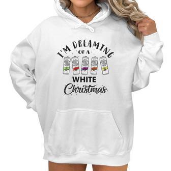 I Am Dreaming Of A White Christmas White Claws Gift Xmas Women Hoodie | Favorety CA