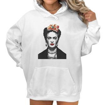 Frida Kahlo With Flowers Poster Artwork Women Hoodie | Favorety UK