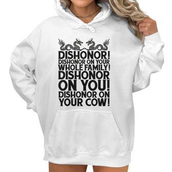 Funny Sarcastic Quotes Gift Dishonor On Your Cow Women Hoodie | Favorety DE