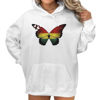 Ghana Flag Ghanaian Flag Butterfly Women Hoodie | Favorety UK