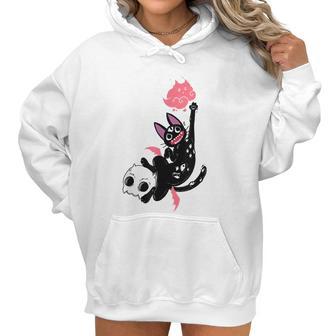 Kawaii Black Cat Pastel Goth Lovers Emo Cat Men Women T-Shirt Graphic Print Casual Unisex Tee Women Hoodie | Favorety